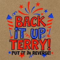 Back It Up Terry Put It In Reverse 4th Of July Fireworks Cotton Canvas Backpack
