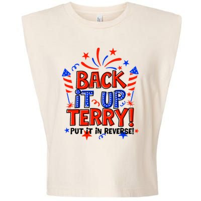 Back It Up Terry Put It In Reverse 4th Of July Fireworks Garment-Dyed Women's Muscle Tee