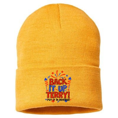 Back It Up Terry Put It In Reverse 4th Of July Fireworks Sustainable Knit Beanie