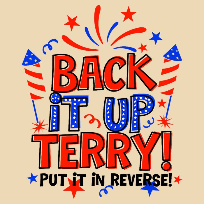 Back It Up Terry Put It In Reverse 4th Of July Fireworks Bag
