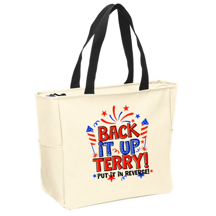 Back It Up Terry Put It In Reverse 4th Of July Fireworks Zip Tote Bag