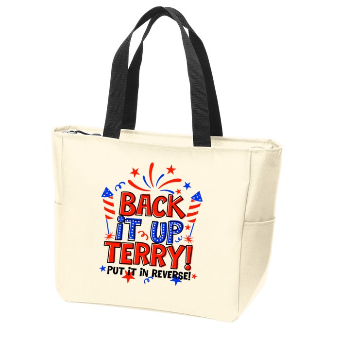 Back It Up Terry Put It In Reverse 4th Of July Fireworks Zip Tote Bag