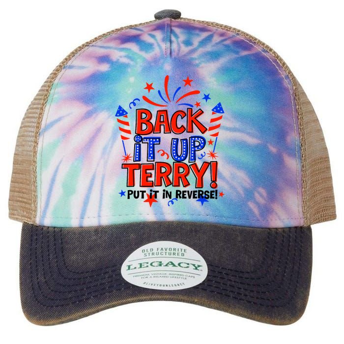 Back It Up Terry Put It In Reverse 4th Of July Fireworks Legacy Tie Dye Trucker Hat