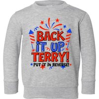 Back It Up Terry Put It In Reverse 4th Of July Fireworks Toddler Sweatshirt