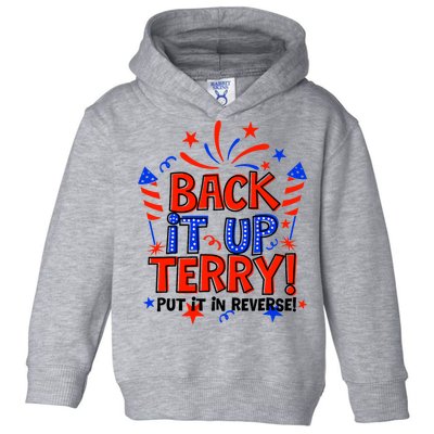 Back It Up Terry Put It In Reverse 4th Of July Fireworks Toddler Hoodie