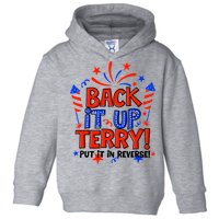 Back It Up Terry Put It In Reverse 4th Of July Fireworks Toddler Hoodie
