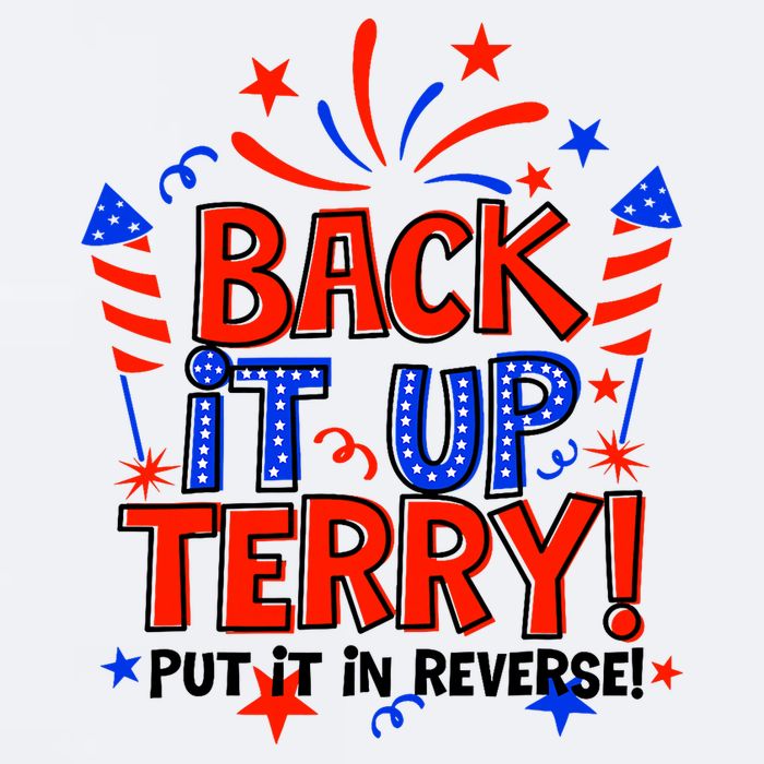 Back It Up Terry Put It In Reverse 4th Of July Fireworks Sueded Cloud Jersey T-Shirt