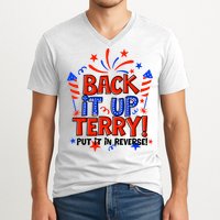 Back It Up Terry Put It In Reverse 4th Of July Fireworks V-Neck T-Shirt