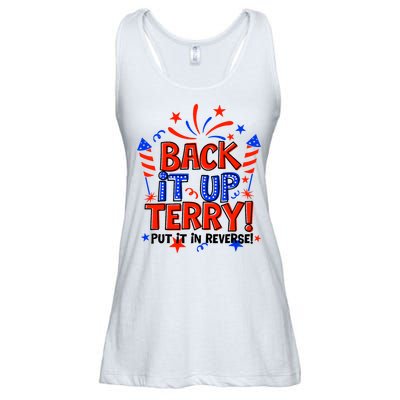 Back It Up Terry Put It In Reverse 4th Of July Fireworks Ladies Essential Flowy Tank