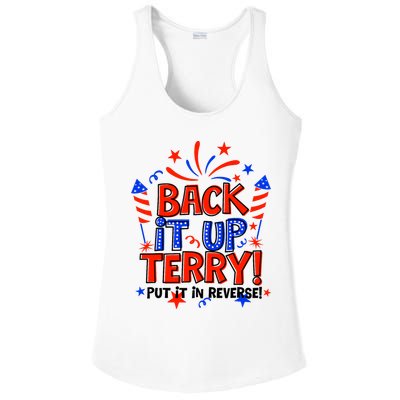 Back It Up Terry Put It In Reverse 4th Of July Fireworks Ladies PosiCharge Competitor Racerback Tank