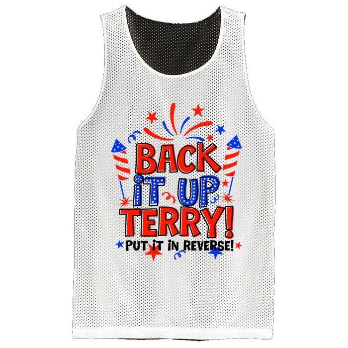 Back It Up Terry Put It In Reverse 4th Of July Fireworks Mesh Reversible Basketball Jersey Tank