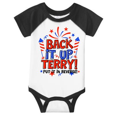 Back It Up Terry Put It In Reverse 4th Of July Fireworks Infant Baby Jersey Bodysuit