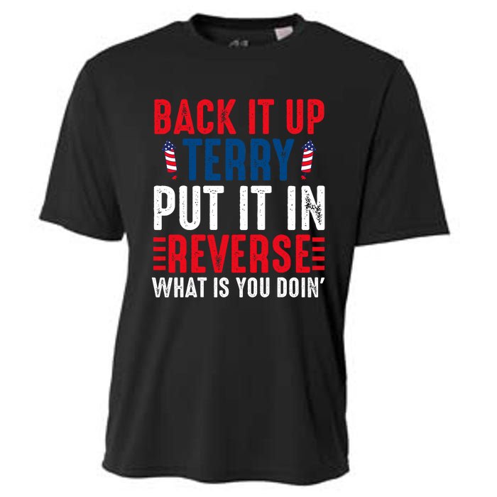 Back It Up Terry Put It In Reverse July 4th Fireworks Terry Cooling Performance Crew T-Shirt