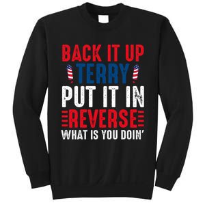 Back It Up Terry Put It In Reverse July 4th Fireworks Terry Sweatshirt