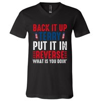 Back It Up Terry Put It In Reverse July 4th Fireworks Terry V-Neck T-Shirt