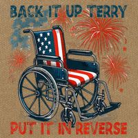 Back It Up Terry Put It In Reverse Fireworks Fun 4th Of July Cotton Canvas Backpack
