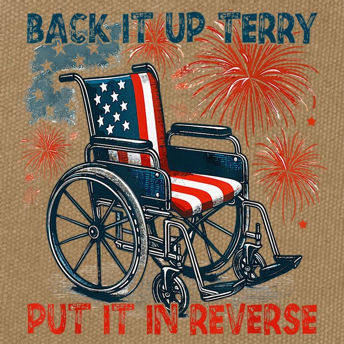 Back It Up Terry Put It In Reverse Fireworks Fun 4th Of July Cotton Canvas Backpack