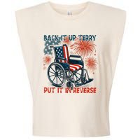 Back It Up Terry Put It In Reverse Fireworks Fun 4th Of July Garment-Dyed Women's Muscle Tee