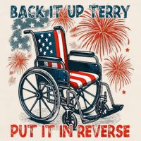 Back It Up Terry Put It In Reverse Fireworks Fun 4th Of July Garment-Dyed Women's Muscle Tee