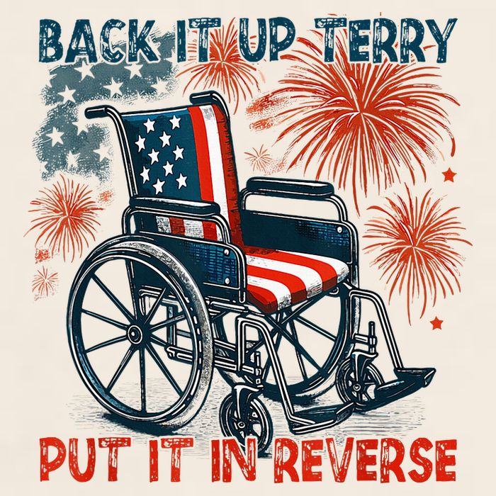 Back It Up Terry Put It In Reverse Fireworks Fun 4th Of July Garment-Dyed Women's Muscle Tee