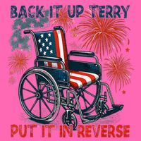 Back It Up Terry Put It In Reverse Fireworks Fun 4th Of July Stripe Pom Pom Beanie