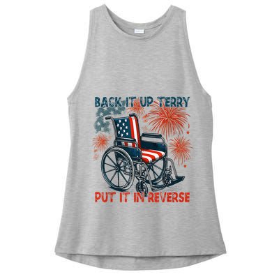 Back It Up Terry Put It In Reverse Fireworks Fun 4th Of July Ladies PosiCharge Tri-Blend Wicking Tank