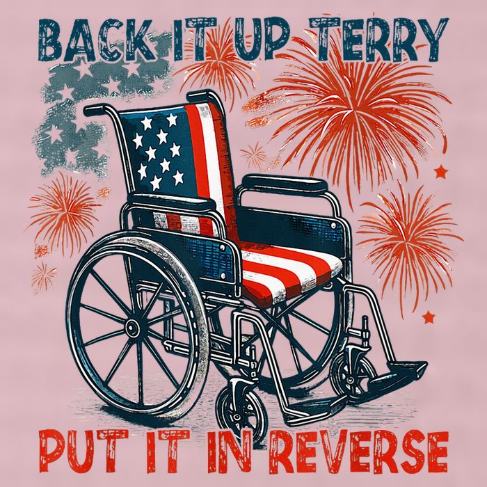 Back It Up Terry Put It In Reverse Fireworks Fun 4th Of July 25L Jumbo Tote