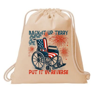 Back It Up Terry Put It In Reverse Fireworks Fun 4th Of July Drawstring Bag