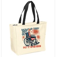 Back It Up Terry Put It In Reverse Fireworks Fun 4th Of July Zip Tote Bag