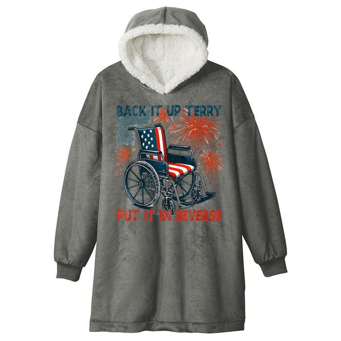 Back It Up Terry Put It In Reverse Fireworks Fun 4th Of July Hooded Wearable Blanket