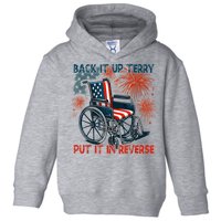 Back It Up Terry Put It In Reverse Fireworks Fun 4th Of July Toddler Hoodie