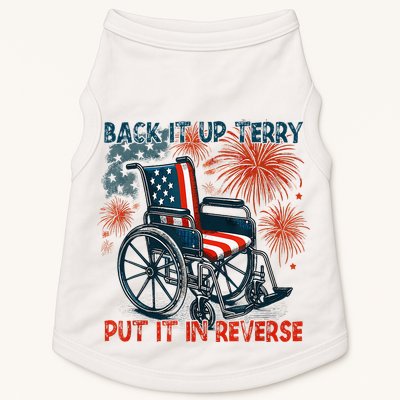 Back It Up Terry Put It In Reverse Fireworks Fun 4th Of July Doggie Tank