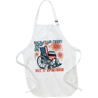 Back It Up Terry Put It In Reverse Fireworks Fun 4th Of July Full-Length Apron With Pockets