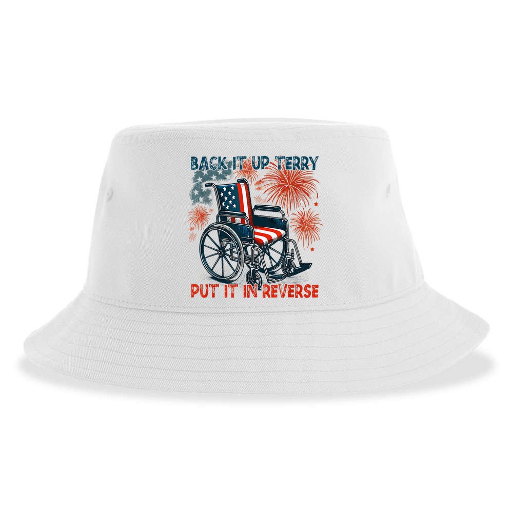 Back It Up Terry Put It In Reverse Fireworks Fun 4th Of July Sustainable Bucket Hat