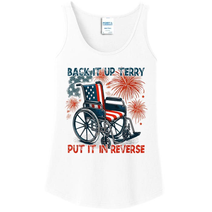 Back It Up Terry Put It In Reverse Fireworks Fun 4th Of July Ladies Essential Tank