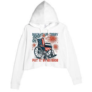 Back It Up Terry Put It In Reverse Fireworks Fun 4th Of July Crop Fleece Hoodie