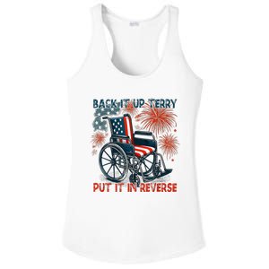 Back It Up Terry Put It In Reverse Fireworks Fun 4th Of July Ladies PosiCharge Competitor Racerback Tank