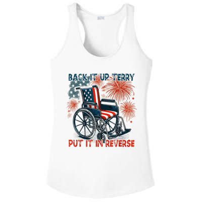 Back It Up Terry Put It In Reverse Fireworks Fun 4th Of July Ladies PosiCharge Competitor Racerback Tank