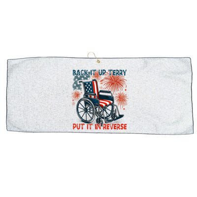 Back It Up Terry Put It In Reverse Fireworks Fun 4th Of July Large Microfiber Waffle Golf Towel