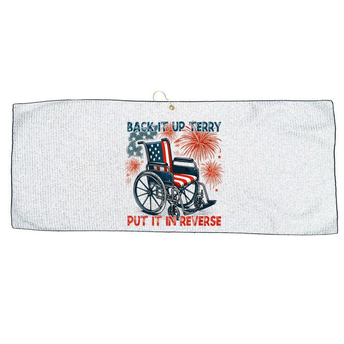 Back It Up Terry Put It In Reverse Fireworks Fun 4th Of July Large Microfiber Waffle Golf Towel