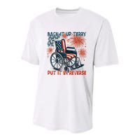 Back It Up Terry Put It In Reverse Fireworks Fun 4th Of July Youth Performance Sprint T-Shirt