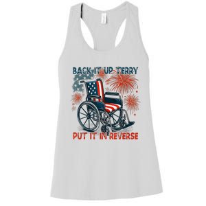 Back It Up Terry Put It In Reverse Fireworks Fun 4th Of July Women's Racerback Tank