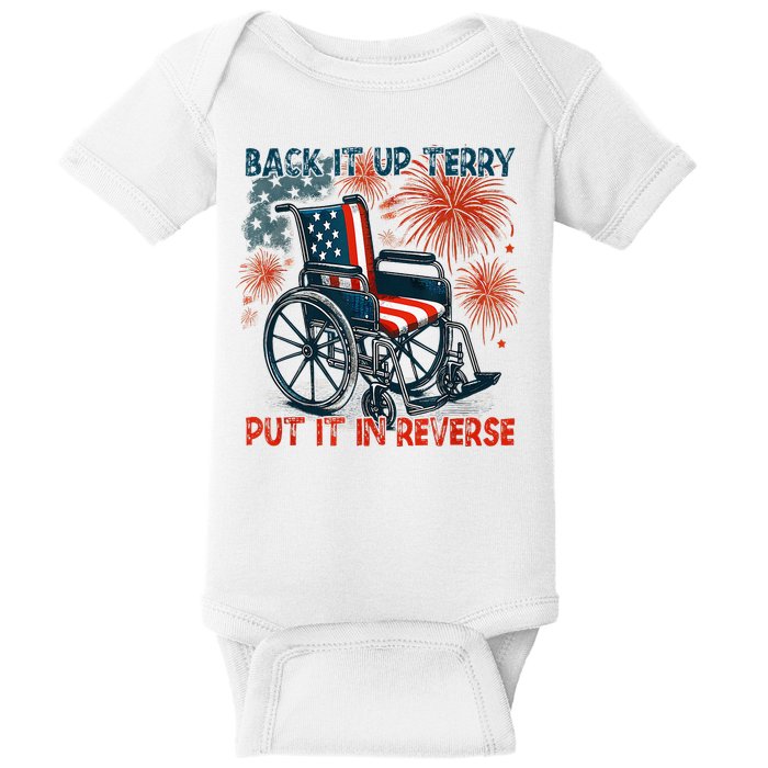 Back It Up Terry Put It In Reverse Fireworks Fun 4th Of July Baby Bodysuit