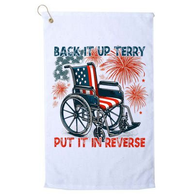 Back It Up Terry Put It In Reverse Fireworks Fun 4th Of July Golf Towel