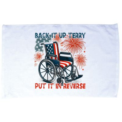 Back It Up Terry Put It In Reverse Fireworks Fun 4th Of July Microfiber Hand Towel