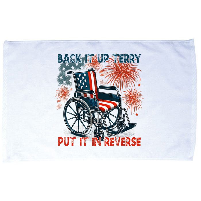 Back It Up Terry Put It In Reverse Fireworks Fun 4th Of July Microfiber Hand Towel