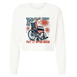 Back It Up Terry Put It In Reverse Fireworks Fun 4th Of July Cropped Pullover Crew