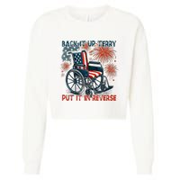 Back It Up Terry Put It In Reverse Fireworks Fun 4th Of July Cropped Pullover Crew