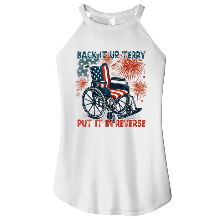 Back It Up Terry Put It In Reverse Fireworks Fun 4th Of July Women's Perfect Tri Rocker Tank