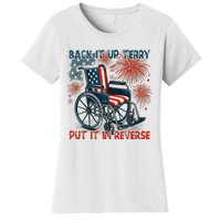 Back It Up Terry Put It In Reverse Fireworks Fun 4th Of July Women's T-Shirt